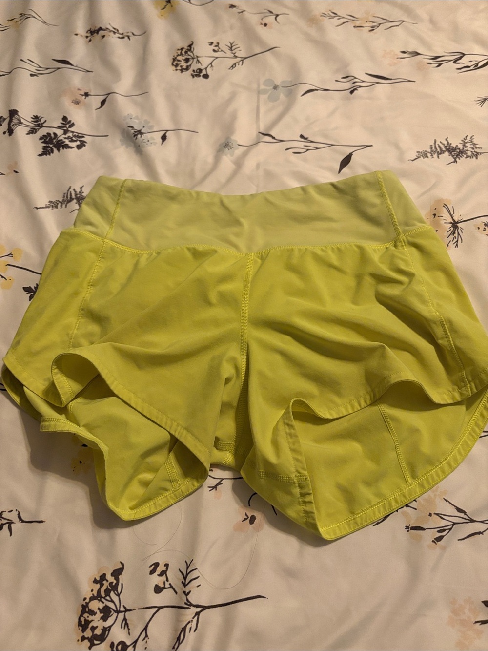 lululemon athletica Neon Yellow Athletic Shorts